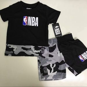 NBA camouflage cute boy shorts set